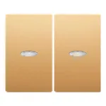 Tecla doble interruptor/conmutador con visor dorado Odisea