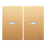 Juego de teclas conmutador/pulsador, con difusor referencia 18715-OD de BJC. Dorado odisea