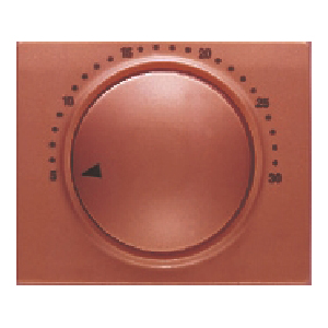 Tapa y botón para termostato electrónico de ambiente, referencia 18744-CJ de las series Iris y Mega de BJC. Cobre Jaipur