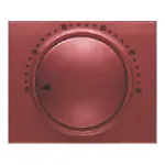 Tapa y botón para termostato electrónico de ambiente, referencia 18744-RR de las series Iris y Mega de BJC. Rojo Rubí