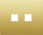 Tapa de 2 toma RCA dorado Odisea