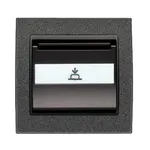 Interruptor - conmutador tarjetero 1 microrruptor negro Ébano, serie Mega