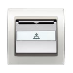 Interruptor - conmutador tarjetero 1 microrruptor blanco Perla Mabe, serie Mega