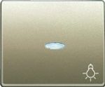 Tecla pulsador luz con visor bronce Niebla