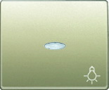 Tecla pulsador luz con visor dorado Malta