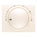 Tapa termostato electrónico ambiente blanco Perla, serie Mega