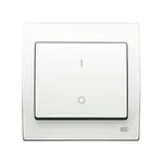 Interruptor bipolar blanco, serie Iris estanca IP44