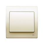 Conmutador simple beige, serie Iris