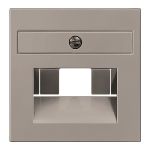 Tapa para tomas inclinadas RJ45 Rutenbeck, referencia 5TG1257 de BJC. Aluminio metalizado