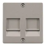 Tapas para adaptadores RJ modulares, referencia 5TG2124 de BJC. Aluminio