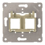 Placa soporte para dos conectores informáticos beige, referencia 5TG2098 de BJC