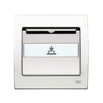 Interruptor - conmutador tarjetero 1 microrruptor blanco, serie Iris