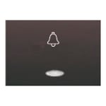 Tecla pulsador luz con visor gris Lava