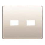 Tapa de 2 toma RCA blanco Satín