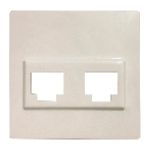 Tapa toma doble RJ 19682-1, Aluminio Metalizado de Miro