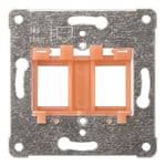 Placa soporte para dos conectores informáticos naranja, referencia 5TG2082 de BJC