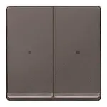 Tecla doble  decorada cromo bronce, difusor, Carbono Metalizado de Miro