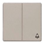 Tecla doble, símbolo campana, Aluminio Metalizado de Miro