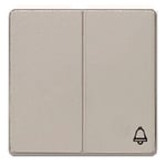 Tecla doble, símbolo campana, Aluminio Metalizado de Miro