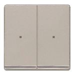 Tecla doble  decorada cromo bronce, difusor, Aluminio Metalizado de Miro