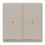 Tecla doble  decorada cromo bronce, difusor, Aluminio Metalizado de Miro
