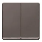 Tecla doble decorada cromo bronce, Carbono Metalizado de Miro
