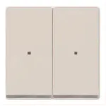 Tecla doble  decorada cromo bronce, difusor, Blanco Polar de Miro