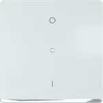 Tecla bipolar, difusor, decorada cromo, Blanco Polar de Miro