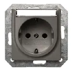 Tapa schuko, protección de seguridad, p. etiqueta, Carbono Metalizado de Miro