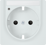 Tapa schuko, protección de seguridad, p. etiqueta, indicador sobretensión, Blanco Polar de Miro
