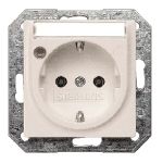 Tapa schuko, protección de seguridad, p. etiqueta, indicador sobretensión, Blanco Polar de Miro