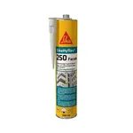 Sellador impermeabilizante profesional monocomponente de alto rendimiento, Sikahyflex 250 Facae de Sika. 600 cm3, gris