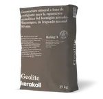 Geomortero mineral certificado, referencia Geolite de Kerakoll.  Envase: 25 kg