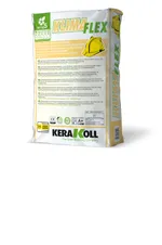 Adhesivo&mortero de alisado mineral, referencia Klima Flex de Kerakoll. Envase: 25 kg
