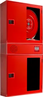 Conjunto vertical compuesto por 3 módulos en rojo puerta semiciega en rojo, referencia CR3X14V1 de Cofem
