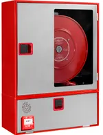 Conjunto vertical compuesto por 2 módulos en rojo puerta semiciega inoxidable, referencia CR3X15V2 de Cofem