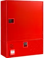 Conjunto vertical compuesto por 2 módulos en rojo puerta ciega roja, referencia CR3X17V2 de Cofem