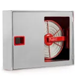 Boca de incendio equipada, ø45, referencia P6415TINPSI de Cofem. Inoxidable puerta semiciega inox 15m de manguera