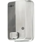 Dosificador de jabón líquido INOX EVO vertical 1200 ml de acero inoxidable, referencia 03050.S de la serie Inox evo de NOFER. Acabado satinado