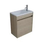 Pack MINI: mueble suspendido Honey + encimera cerámica extrafina Blanco brillos, referencia MINI.HON de NOFER
