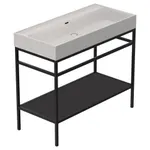 Pack ORIGIN: estructura kit preensamblado Negro mate + encimera cerámica mural Blanco brillo