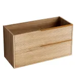 Mueble LISTELLO 100x45x54 cm. 2 cajones suspendidos con tirador Bronce, referencia TA100.CU de la serie LISTELLO de NOFER. Acabado Madera laminada 3D