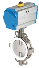 Válvula mariposa tipo wafer, con actuador neumático, referencia 5114 09 63 de Genebre.  INOX 2' GN-15