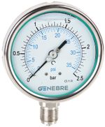 Manómetro serie 8012 de Genebre. D100 INOX 0+1 BAR
