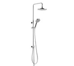 Set columna extensible con ducha, soporte y flexo, serie Tau de Genebre. Cromo