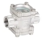 Mirilla de turbulencia doble cristal, serie 2240 de Genebre. Rosca gas inox-316 1/2'