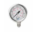 Manómetro Ø63 con glicerina serie 3814 de Genebre. bar 0-2.5 psi 0-40