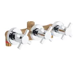 Grupo ducha empotrado 8” con inversor, serie Kross de Genebre. Cromado