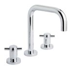 Batería de lavabo caño recto, serie Kross de Genebre. Cromado