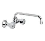 Grupo mural fregadera 15 cm caño tubo alto 24 cm, serie Gamma de Genebre. Cromado